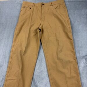 Orvis KHP Mens 36x32 Tan Canvas Cotton Sporting Workwear Chore Pants